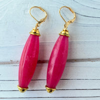 Lenora Dame Lantern Drop Earrings - 5 Color Options