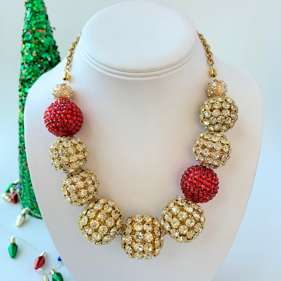 Lenora Dame Holiday Bling Bling Statement Necklace