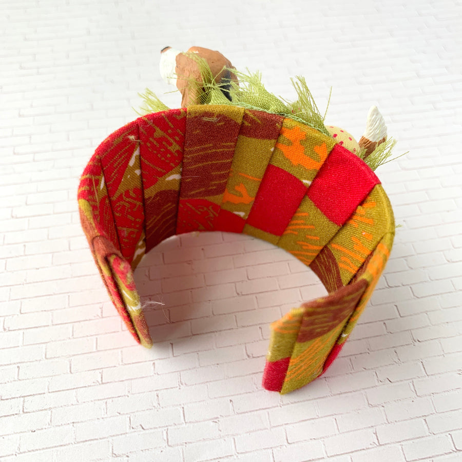 Lenora Dame Beagle Collage Cuff Bracelet