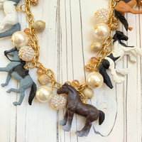 Lenora Dame Long Horse Necklace