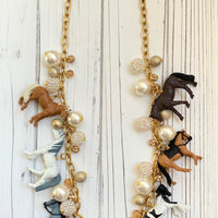 Lenora Dame Long Horse Necklace