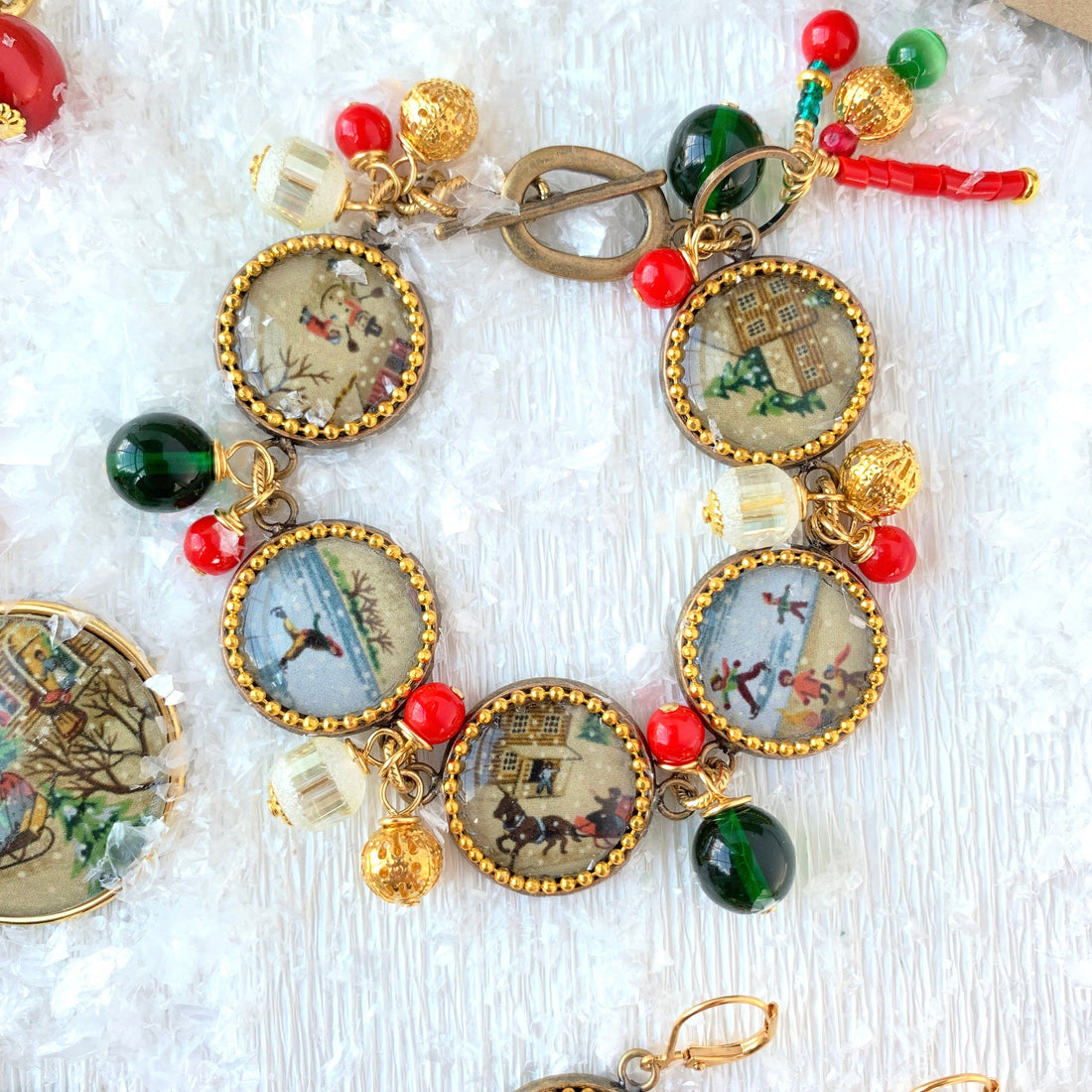 Lenora Dame Home for the Holidays Link Bracelet