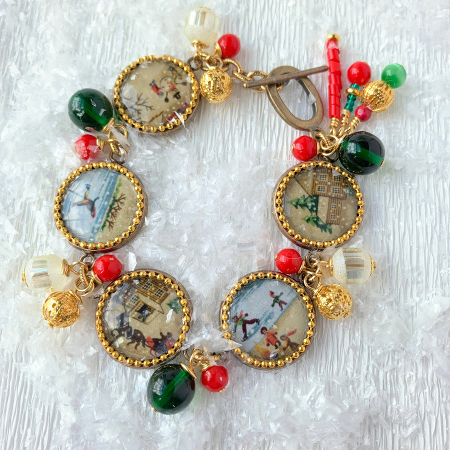 Lenora Dame Home for the Holidays Link Bracelet