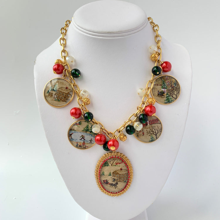 Lenora Dame Home for the Holidays Charm Necklace