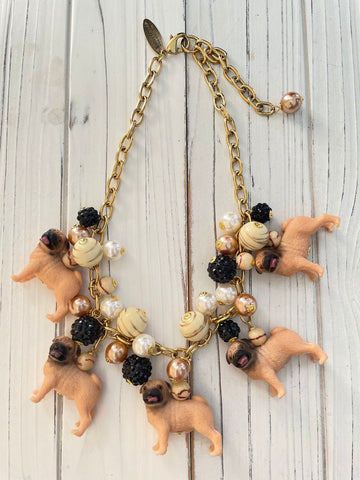 Lenora Dame Must Love Pugs Charm Necklace