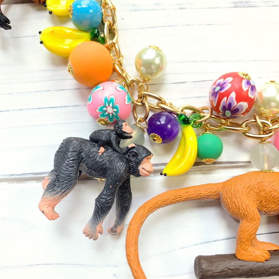 Lenora Dame Go Bananas Monkey Necklace