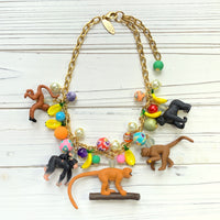 Lenora Dame Go Bananas Monkey Necklace