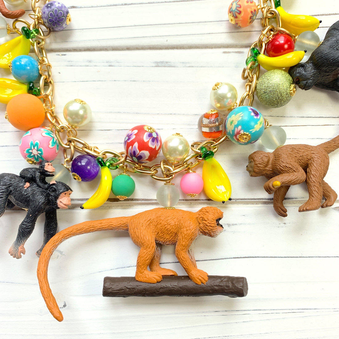 Lenora Dame Go Bananas Monkey Necklace