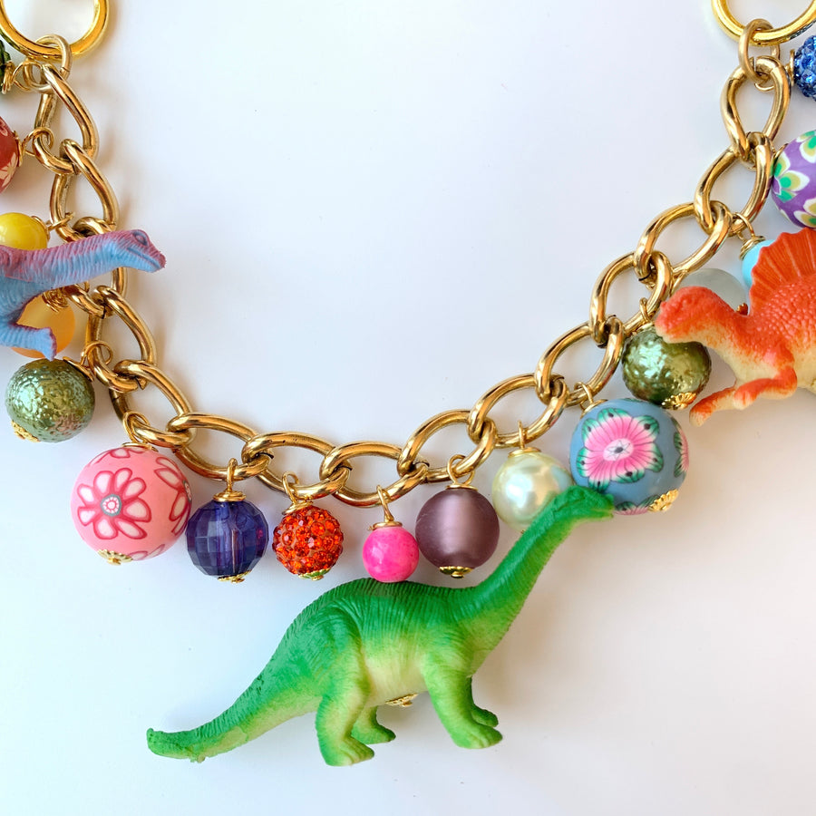 NEW DESIGN! Lenora Dame Dinosaur Chain Bag Charm