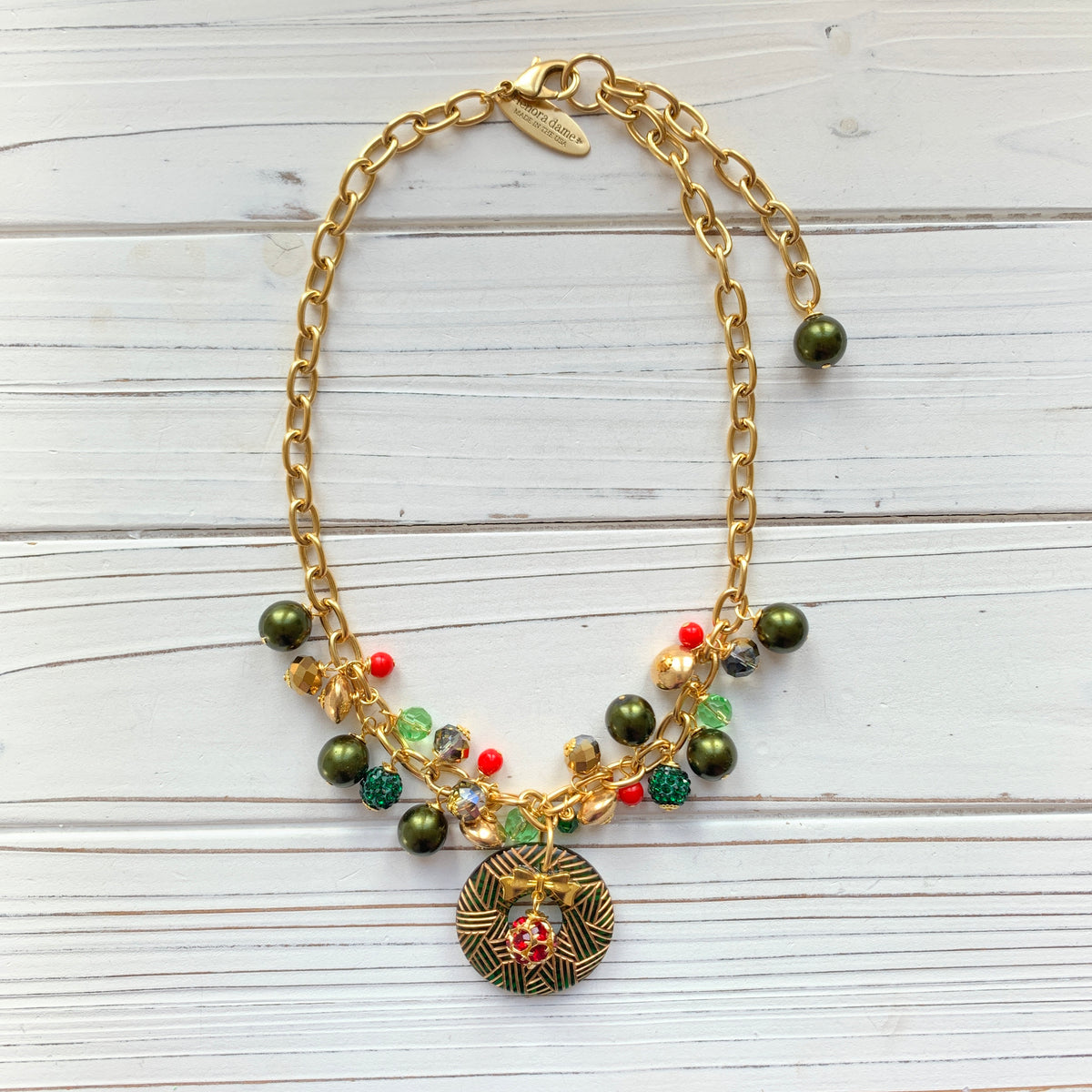 Lenora Dame Festive Christmas Necklace - One-of-a-Kind