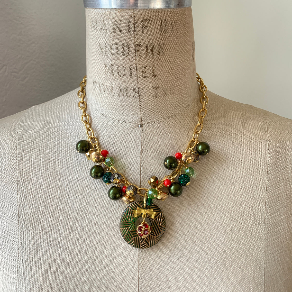 Lenora Dame Festive Christmas Necklace - One-of-a-Kind