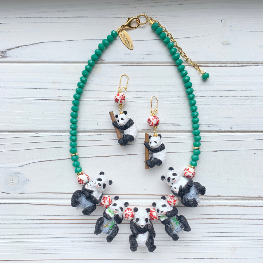 Lenora Dame Beaded Panda Necklace