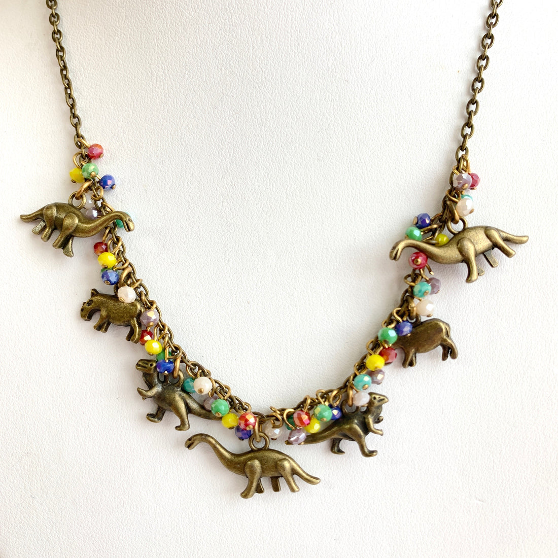 Tiny Dino Charm Necklace