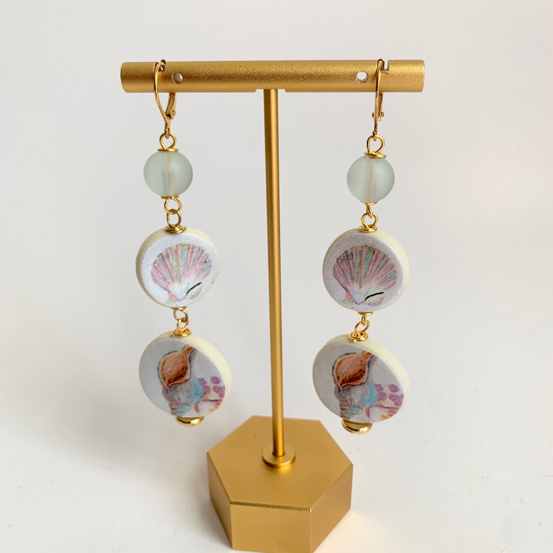 Lenora Dame Seashell Drop Earrings